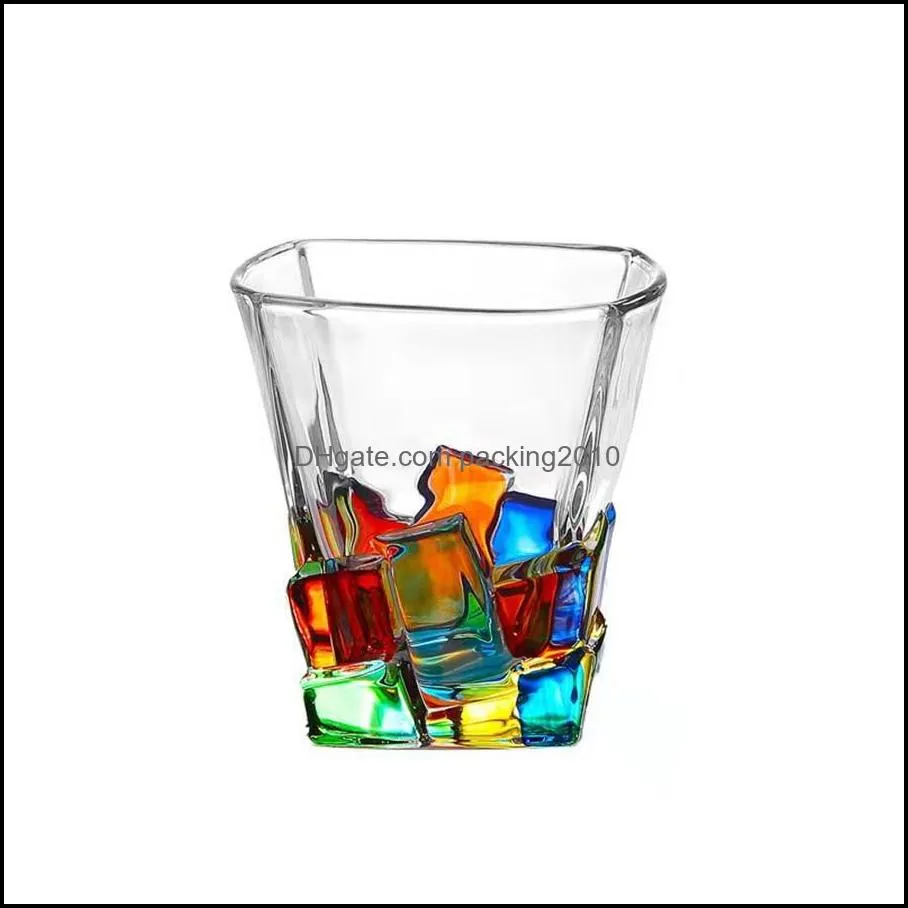 Mugs Italian designer with hand-painted lines woven crystal glass whisky glass water foreign wine