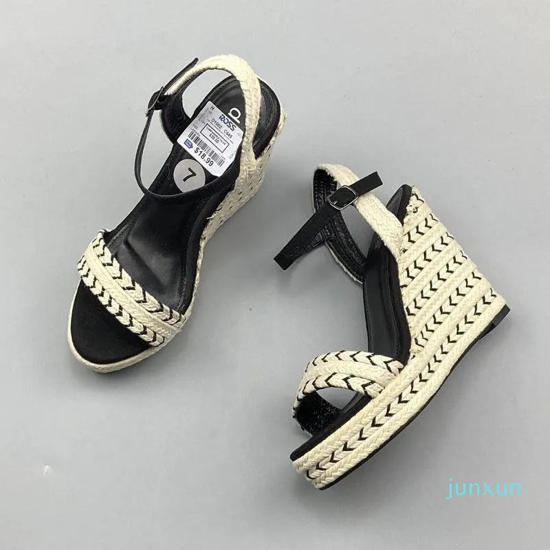 Mode jurk schoenen elegante partij Stiletto dames hoge hakken slippers vrouwen kwaliteit open teen voor sandalen A256