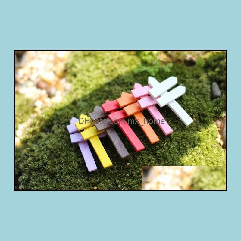 Wholesale Mini fencing fence fairy garden miniatures gnome moss terrariums desktop bottle garden resin crafts decoration for home