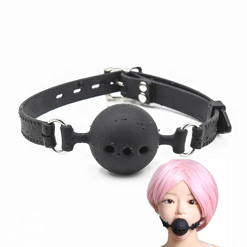 3 크기 소프트 안전 실리콘 오픈 입 개그 공 볼 공을 BDSM 속박 노예 에로틱 한 섹시한 장난감 여성 커플 성인 게임
