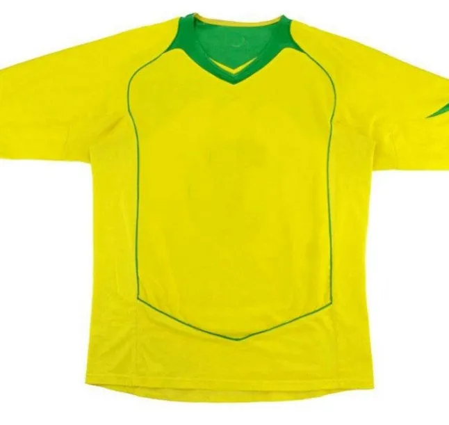 Retro Soccer Jerseys Brasils 1994 1998 2002 2004 2006 Carlos Romario Ronaldinho Camisa Vintage Classic Shirt Kits Men Maillots de Football Jersey