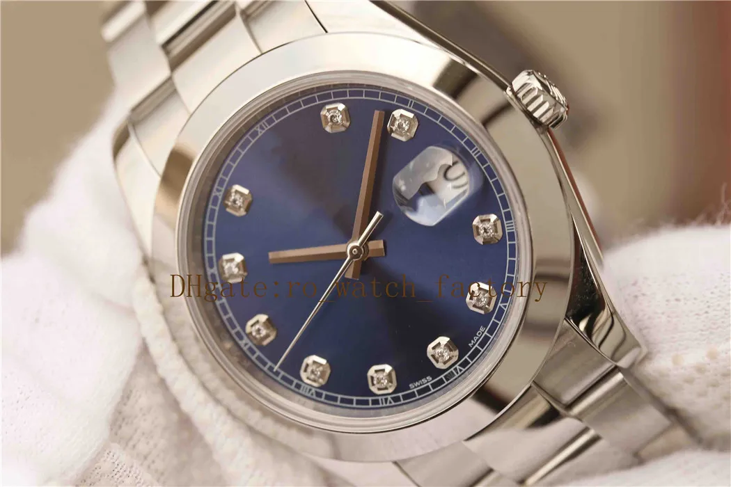 Dostawca fabryki DJ najwyższej jakości zegarek 36mm 126300 Cal.3235 mechaniczne automatyczne męskie zegarki niebieska tarcza sapphire wodoodporne zegarki eta