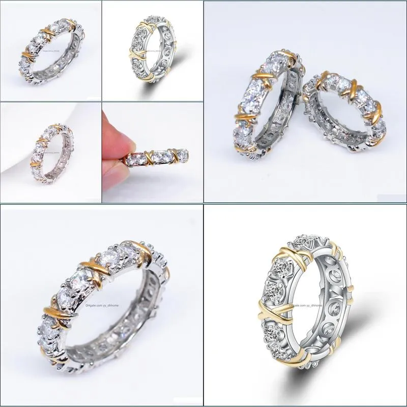 Elegant Fashion 925 Sterling Silver Band Rings Women Beautiful Wedding Jewelry Accessories Pretty Suit Female Hot Sell