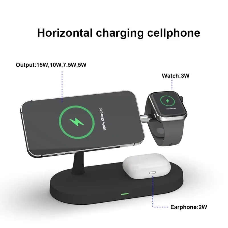 Universal 3in1 15W Qi Wireless Charger Mini Fast Charging Station för iPhone 13 12 Pro Max AirPods Pro Watch 6 5 4 3 21706826