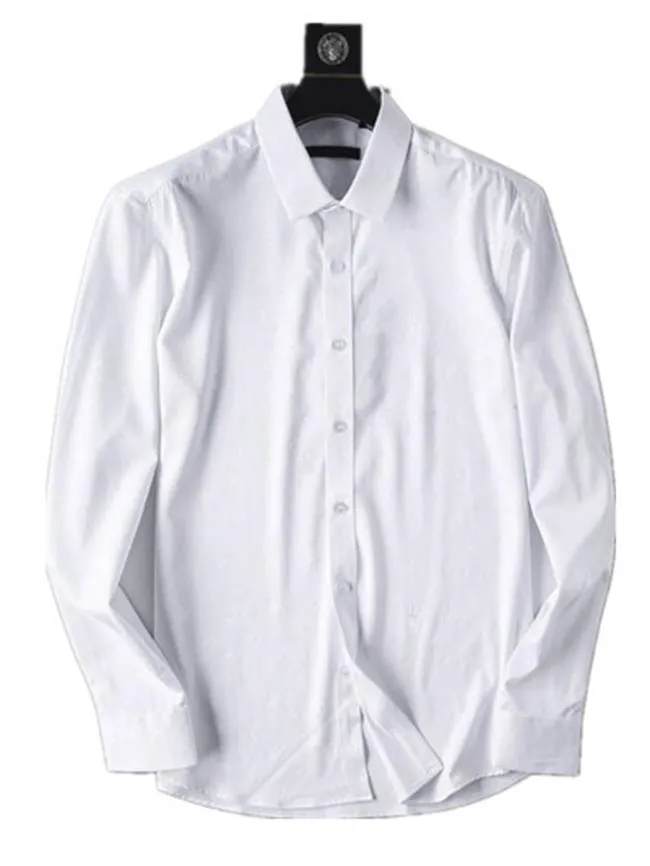 Designers Hommes Robe Chemises Business Mode Casual Classique Bberry Manches Chemise Marques Hommes Printemps Slim Fit chemises marque Clothin196b