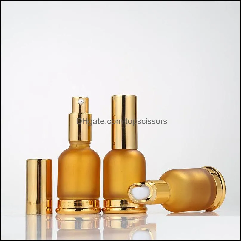 30ml Glass  Oil Bottles Vial Cosmetic Serum Packaging Lotion Pump Atomizer Spray Bottle Dropper Bottle Fast Shipping F2550