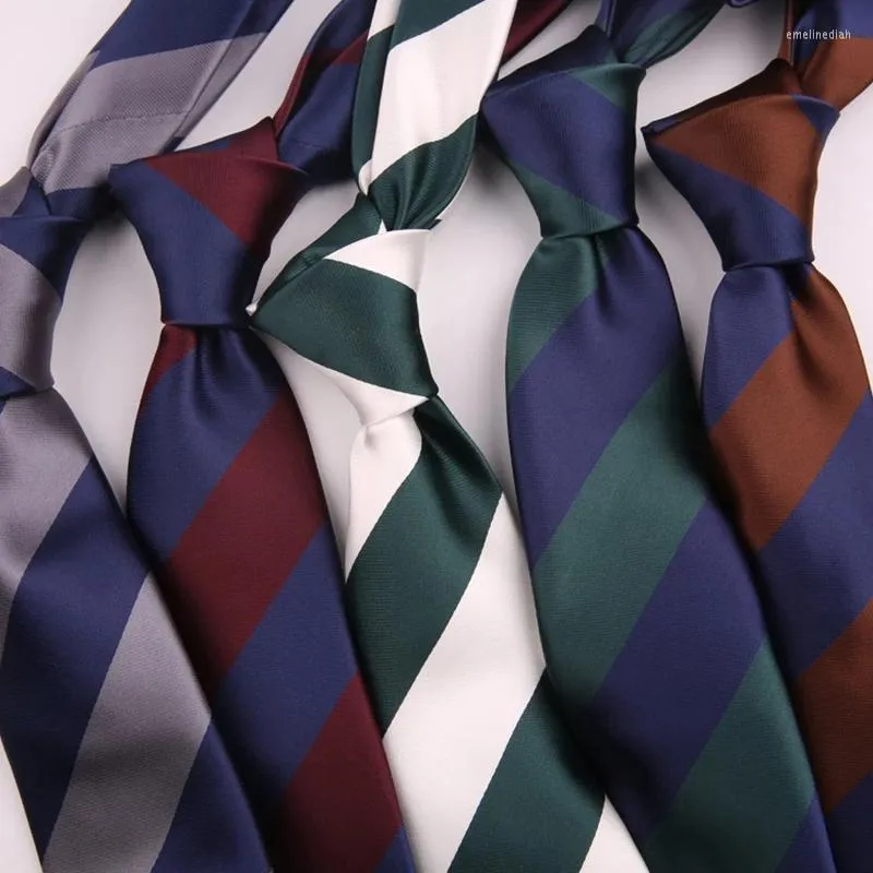 Bow Ties Sitonjwly 7cm Business Classic för män handgjorda polyester randiga slips kostym bröllop hals slips cravats anpassade logobow emel22