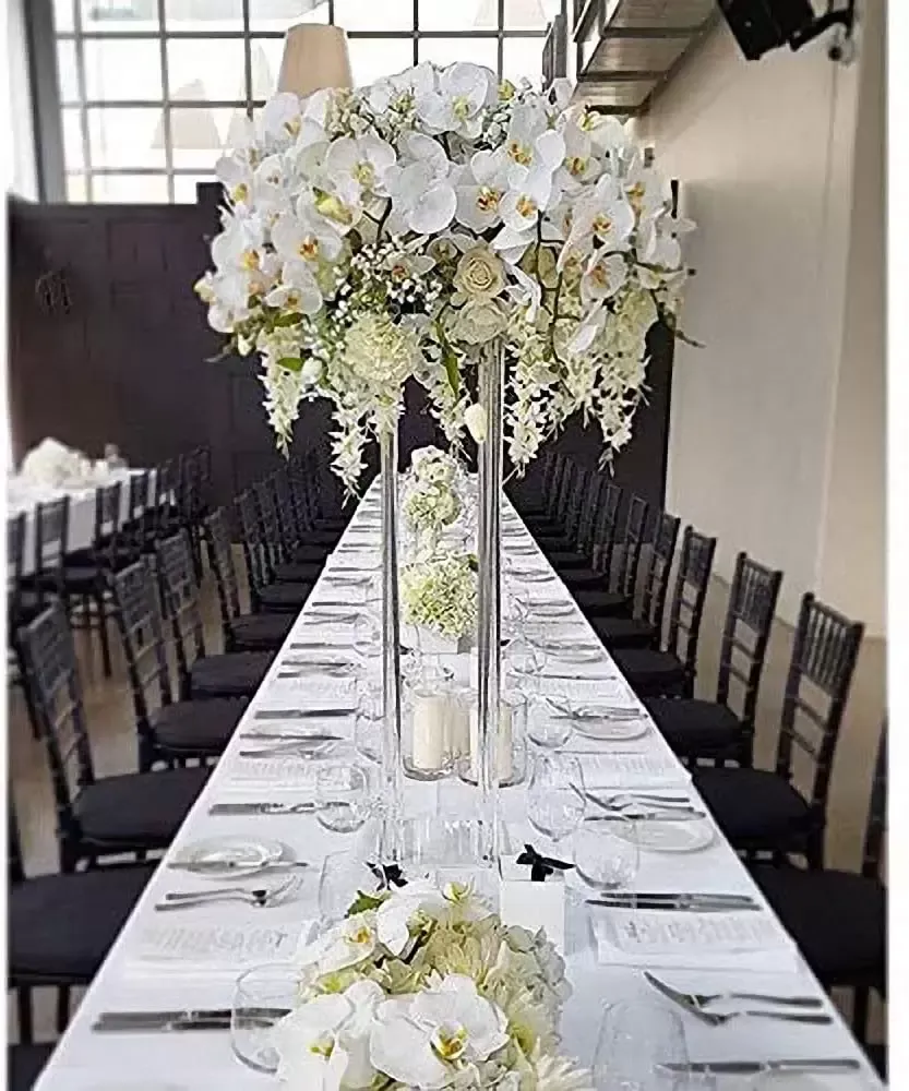 10-piece Set Elegant High Decoration Wedding Column Transparent Acrylic Wedding Flower Stand Bouquet Decoration Wedding Central
