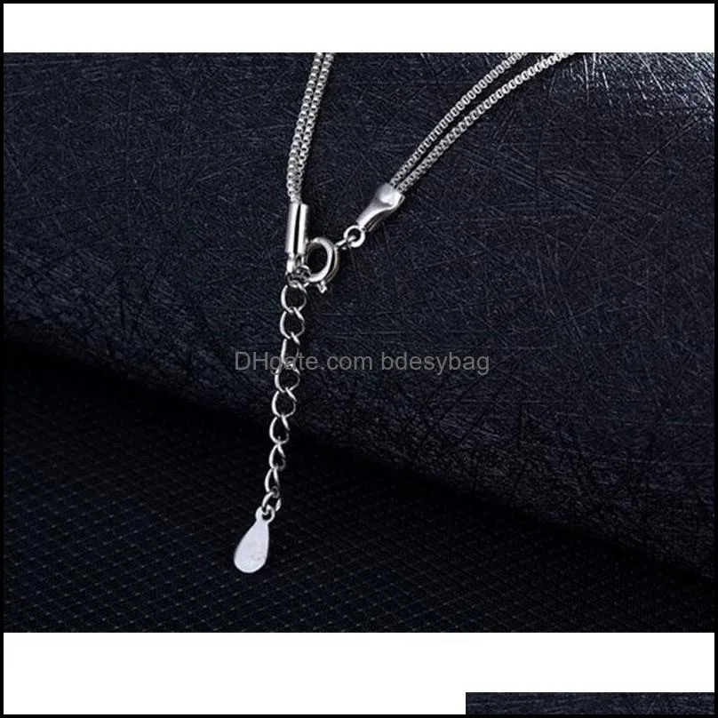 chains anenjery 925 sterling silver necklace double layer chain zircon heart pendants necklaces for women kolye choker s-n1571