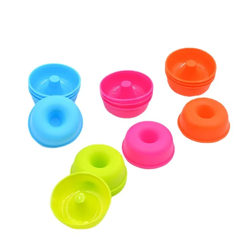 Baking Moulds Silicone Donut Pans Nonstick Round Doughnut Reusable Baking Cups Muffin Cupcake Molds Bagel Pan XBJK2207