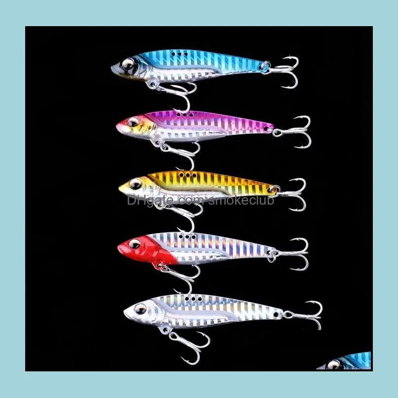 6PCS 7g/13g/16g/20g laser VIB 6Color Vibration all-metal lure fishing bait Hard Baits Artificial Fishing Lure Sea Bionic baits