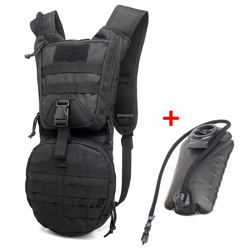 Taktischer Trainings-Wasserkocher-Rucksack, robuste Oxford-Trinkausrüstung, Outdoor-Wandern, Radfahren, Trinkbeutel, Blasentaschen, 3 l, Militärsport, Molle-Wasserrucksäcke