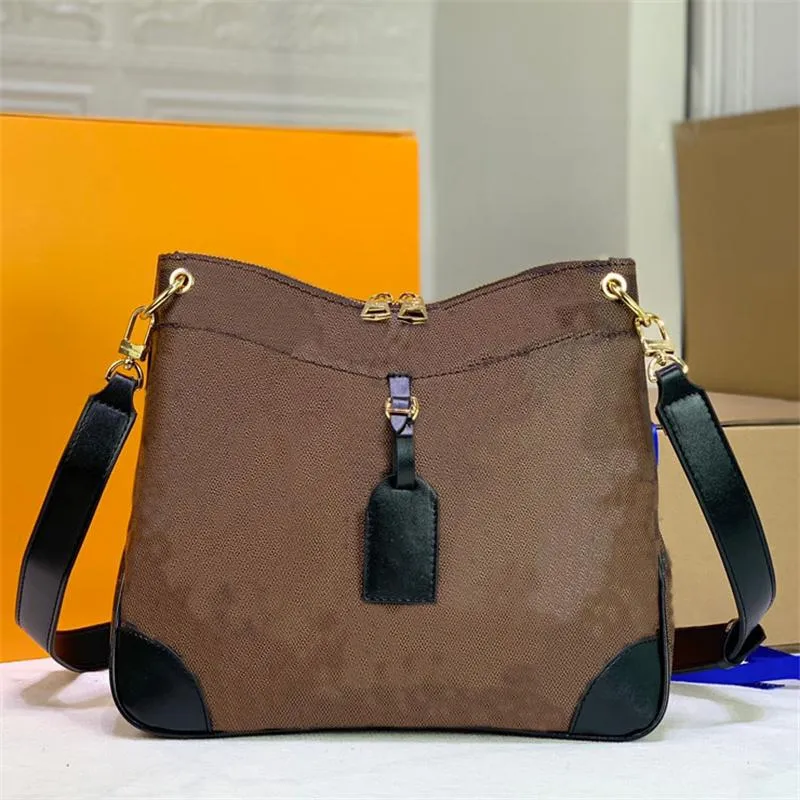 Odeon vintage tryck kvinnor totes axel crossbody väskor lyxdesigner handväskor med rem mode messenger väska hobo shopping r4259a