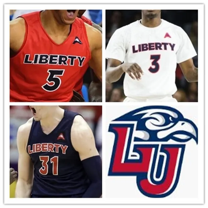 Xflsp Custom Liberty Flames Basketball 0 Myo Baxter-Bell 55 Brendan Newton 32 Blake Preston College N'importe quel numéro de nom cousu