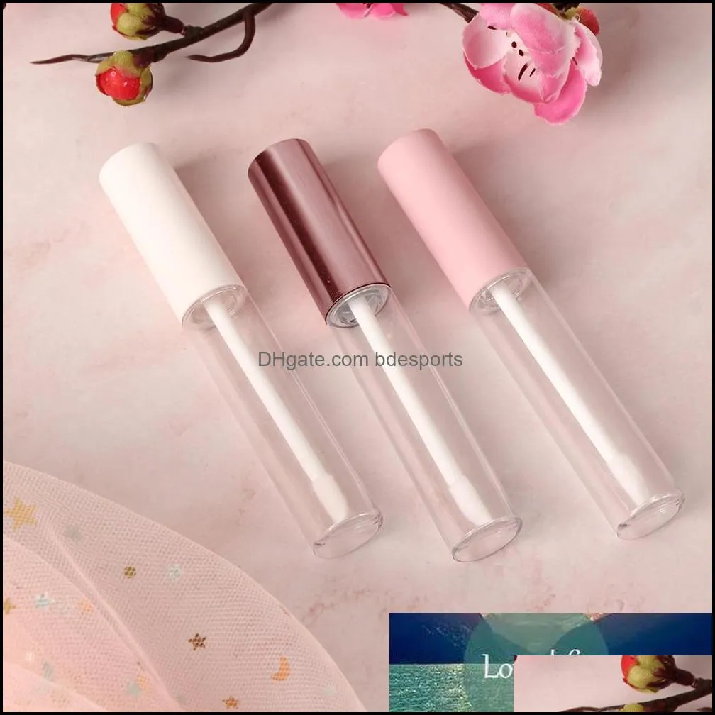 1pc 10ml Empty Round Lip Gloss Tube with Wand Applicator Refillable Plastic Lipstick Lip Balm Bottles Vials DIY Container New