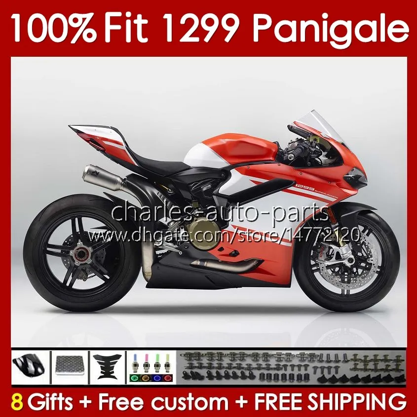 Ducati Panigale 959R 1299R 959S 1299S 2015-2018 차체 140NO.127 959 1299 S R 2015 2017 2017 2018 959-1299 15 16 17 18 OEM 페어링 붉은 광택