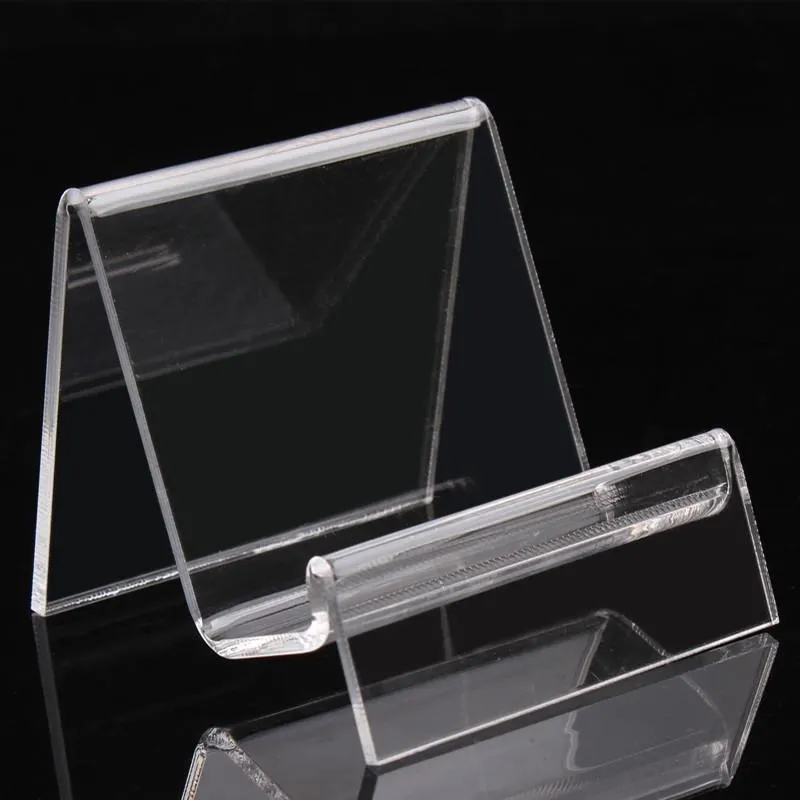 Ganci rotaie trasparente acrilico 1 impostare 3 pezzi per cellulare rack cellulare per cellulare portafoglio per il display supporto per il display standard all'ingrosso