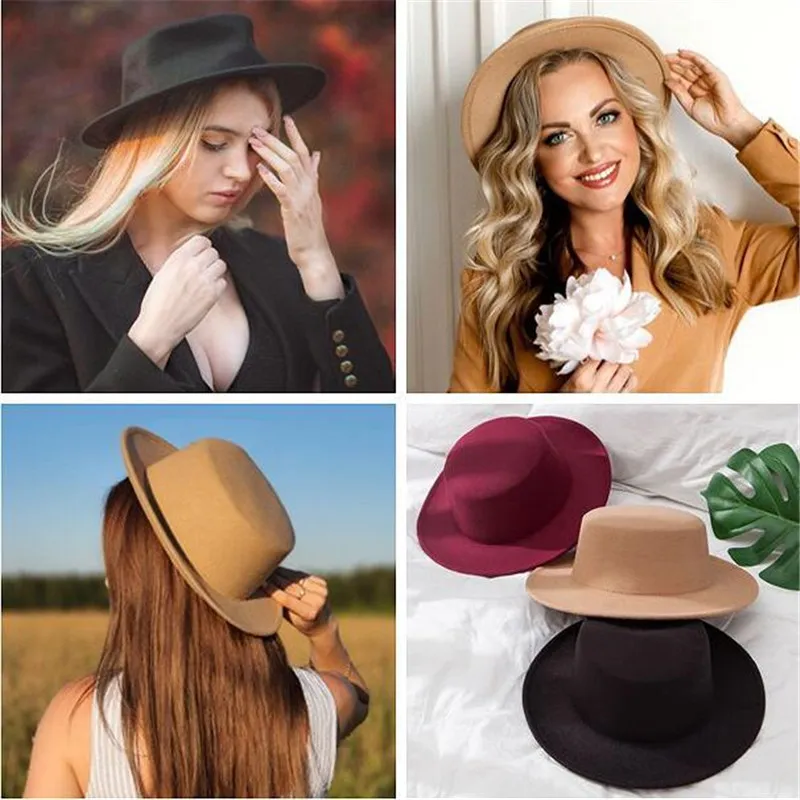 Chapéus de top planos fedora fedora chapéu de fedoras homens homens pequenos tampa de vasta mulher homem outono outono baps 2022 Acessórios de moda Presente de natal