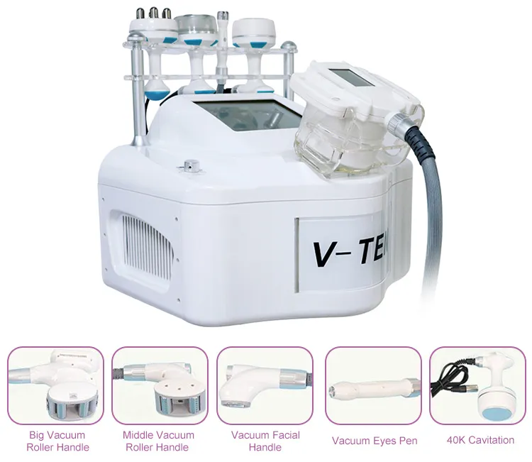 v ten 80khz Cavitation Professionnel 5 En 1 Système Minceur Vela Forme du Corps Vide RF Rouleau BIO RF Minceur réduction de graisse minceur machine