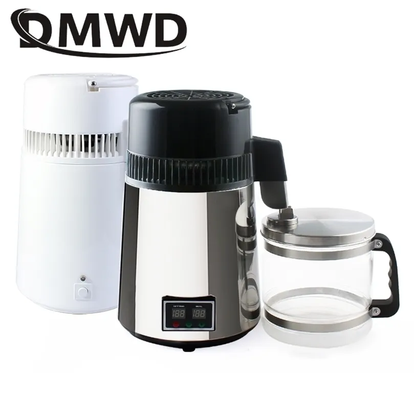 DMWD Pure Water Distiller 4L Dental Distilled Water Machine Filter Roestvrij staal elektrische destillatie Purifier Jug 110V 220V 220719