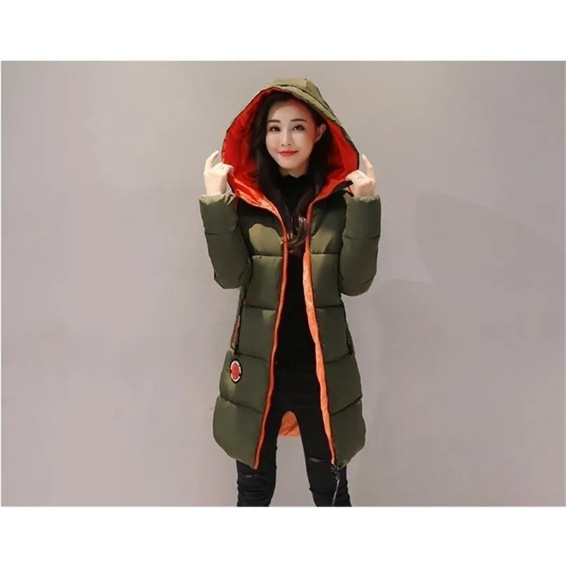 nouveau hiver doudoune femmes manteau Long vtements capuche Parka pais coton rembourr femme de base 201126