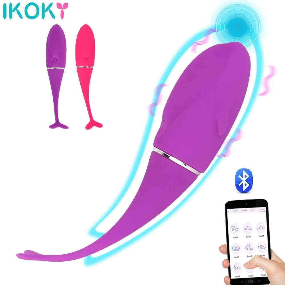 Plug anale sexyy Dolphin 10 modalità Vibratori Massaggiatore vaginale Bluetooth APP Control Giocattoli sexy per le donne Stimolatore del clitoride