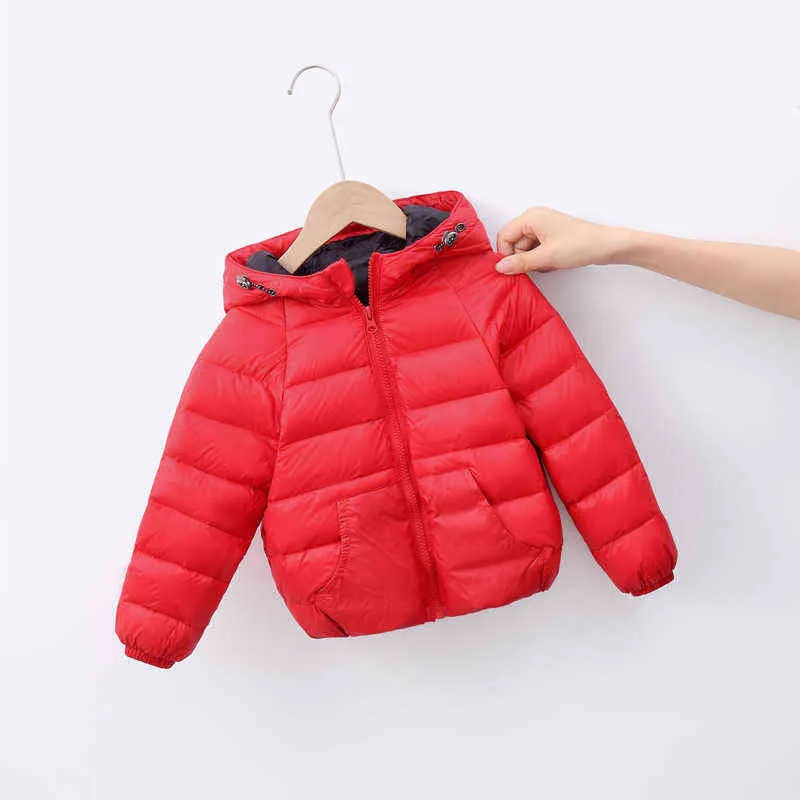 Chwinter New Children Baby Light Down Jacket 2020 Boys And Girls Elastic Candy Down Jacket Childrens Clothing Cotton Jacket J220718
