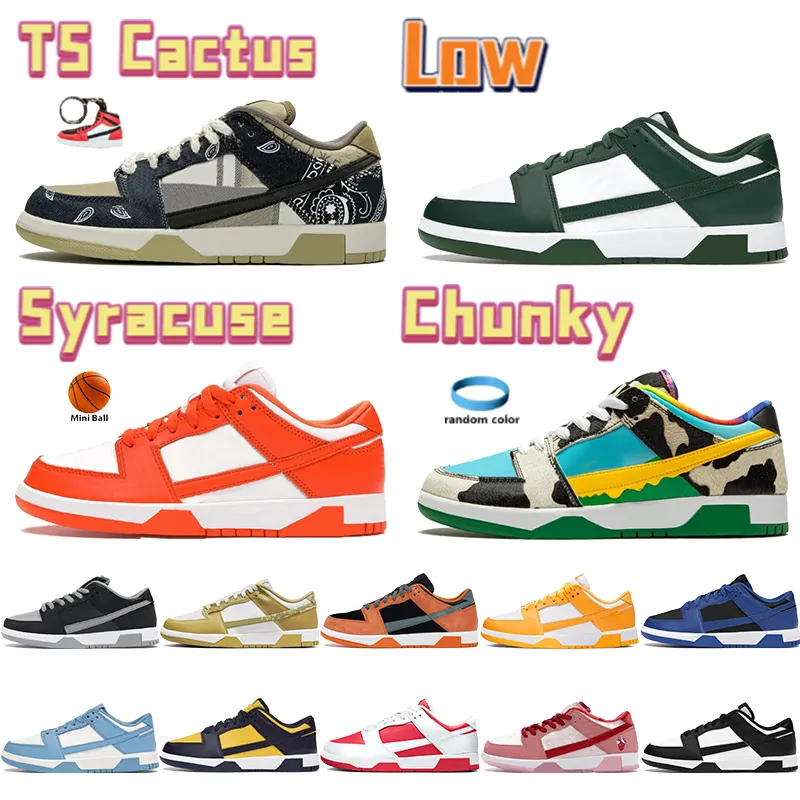 Top Basketball Shoes Low Men Sneakers Chunky Ts Cactus unc White Black Laser Orange Coast Бразилия Сиракузы Кентукки мужские спортивные тренеры Chaussuress