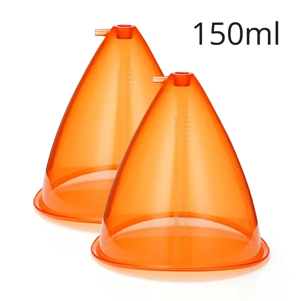 Oranje 150 ml kopjes borst omhoog xl maat kopjes verbetering kont tillen vacuüm cupping 2 stks kopjes