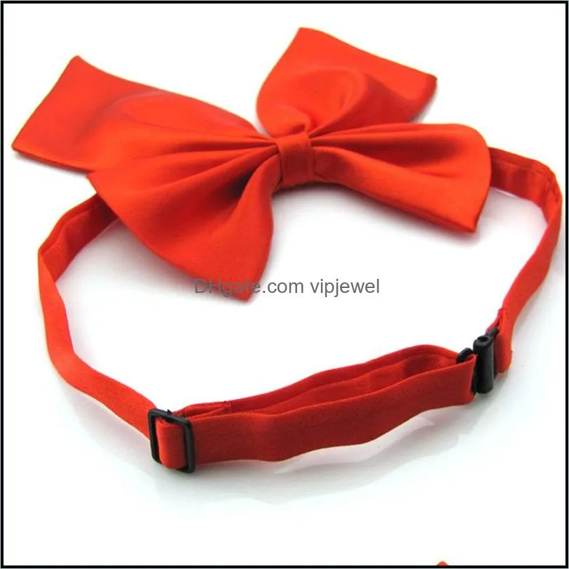 women girl solid color large bow ties for bank hotel dress suit shirts decor fashion accessories