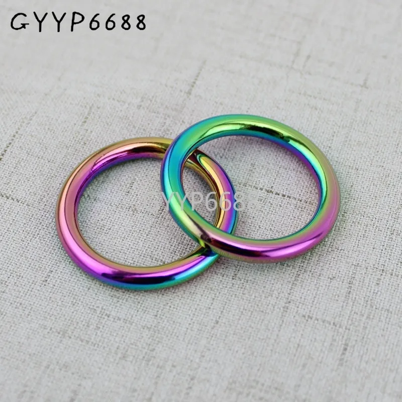 1030100 stcs 16 cm 18 cm 25 cm 3cm regenboog huisdieren band o ringbags accessoires alloy gelaste ringen closed round o ring 210302