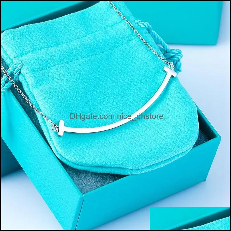 smile necklace women stainless steel couple diamond pendant jewelry for neck christmas gifts for women accessories wholesale