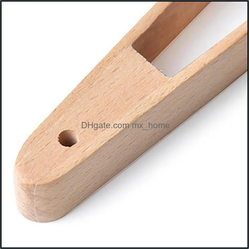 wholesale wooden food clips bread tongs beech wood dessert biscuits clip cake tongs multifunction cooking clip home bakeware tool dbc