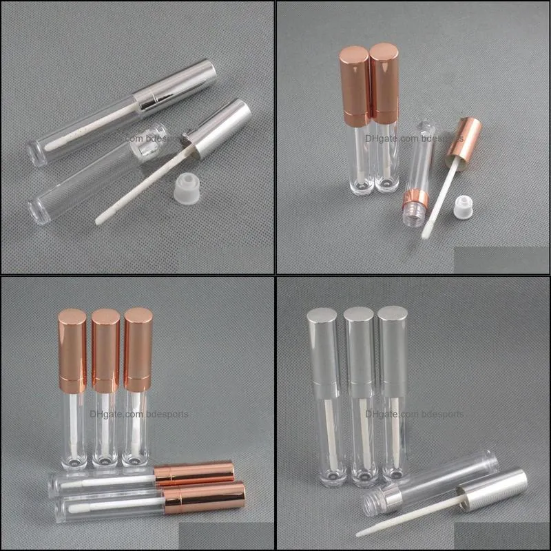 100pcs/lot AS Lipgloss Bottle High Quality Container 6ml Lip Gloss Case Packaging F20211168 Storage Bottles & Jars