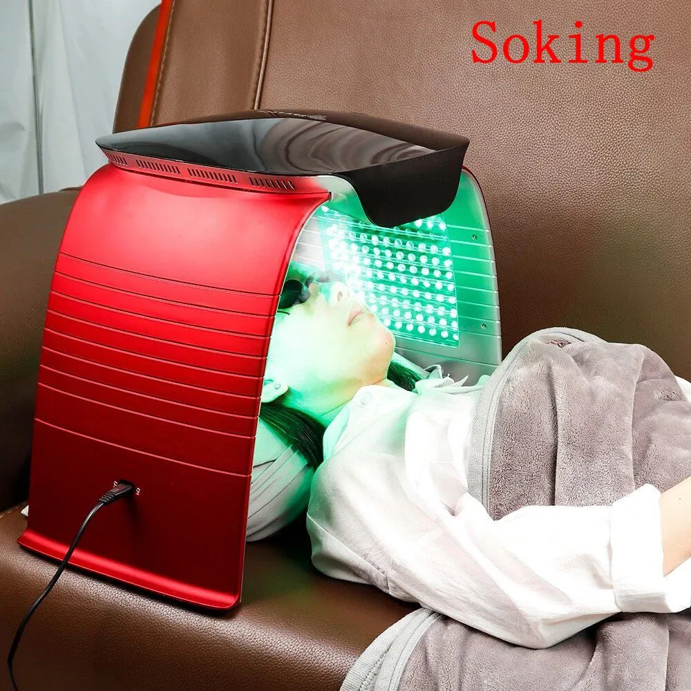 7 컬러 LED PDT LIGHT THERAPY FACE CARE DEVICES UV 광자 신체 뷰티 장치 냉기 및 스파리 회춘 기계 안면 회춘을위한 주름 방지 장비