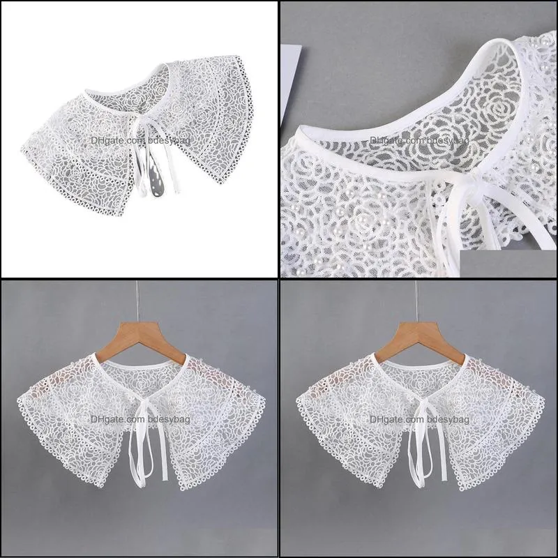 bow ties 2021 female shirt lace fake collar for women cloud shoulder false doll detachable necklace shawl
