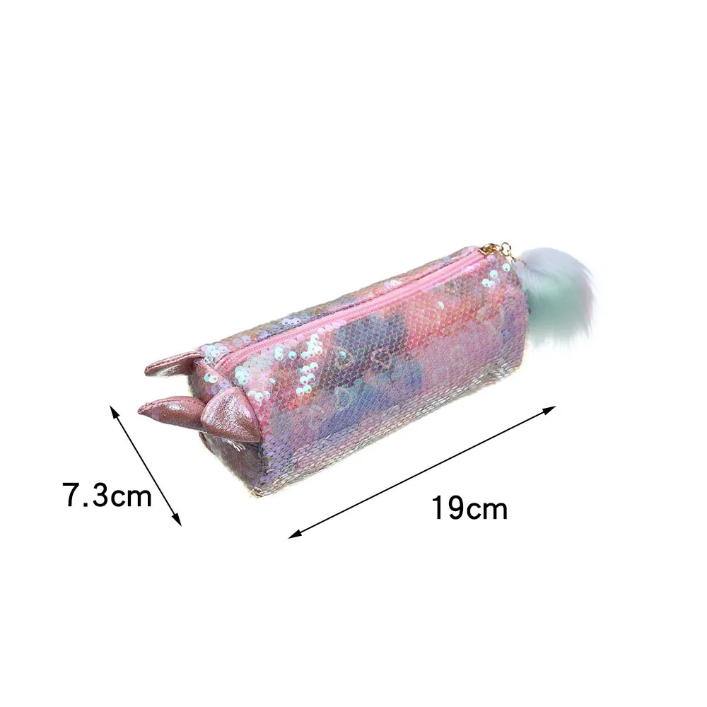 Wholesale Cute Unicorn Sequin Sequin Pencil Case For Girls And Boys Large  Cartridge Pen Box For Stationery Supplies And Kit From Amazing8888, $2.83