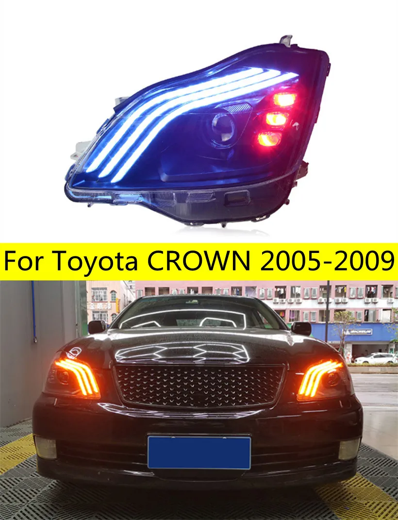 Phares de voiture pour Toyota CROWN phare LED 2005-2009 clignotant LED feux de route feux de jour
