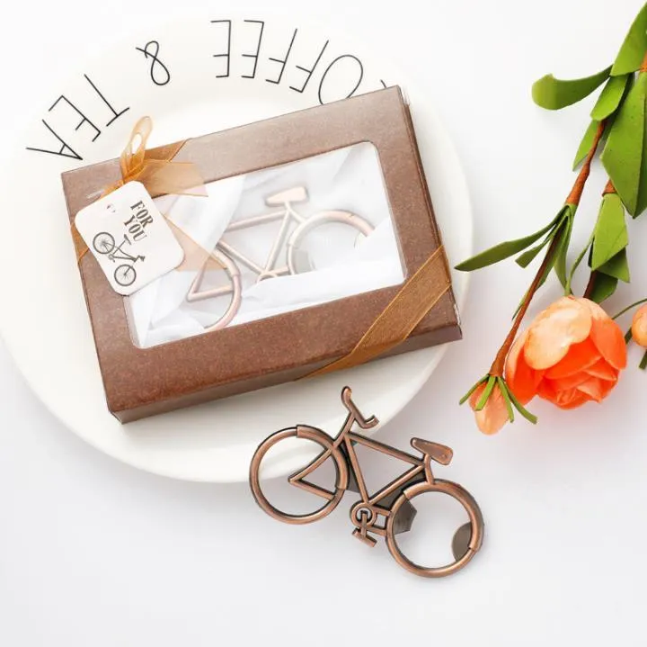 Copper Bicycle Bottle Opener Vintage Bike Beer Openers Metal Kitchen Openers For Cycling Lover Wedding Favor Party Gift SN4897