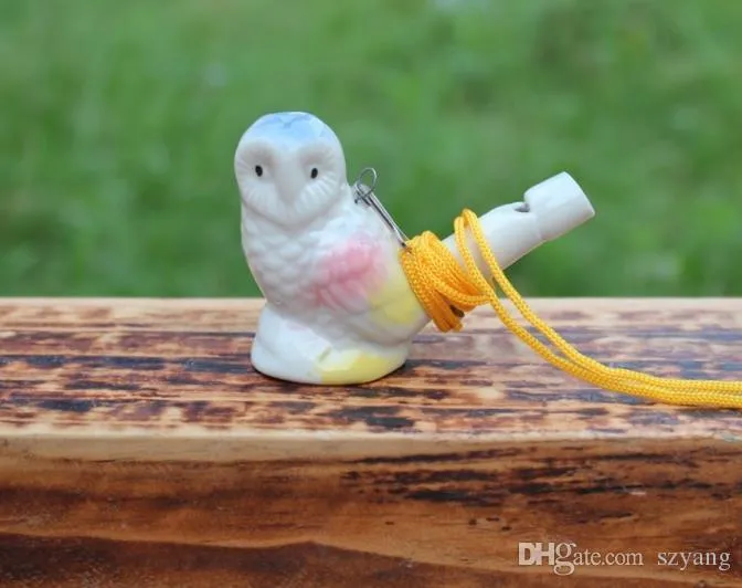 Water Bird Whistle With Rope Clay Bird Crafts Ceramic Glazed Bird Whistle-Peacock Birds Home Decoration Office Ornaments Z2107