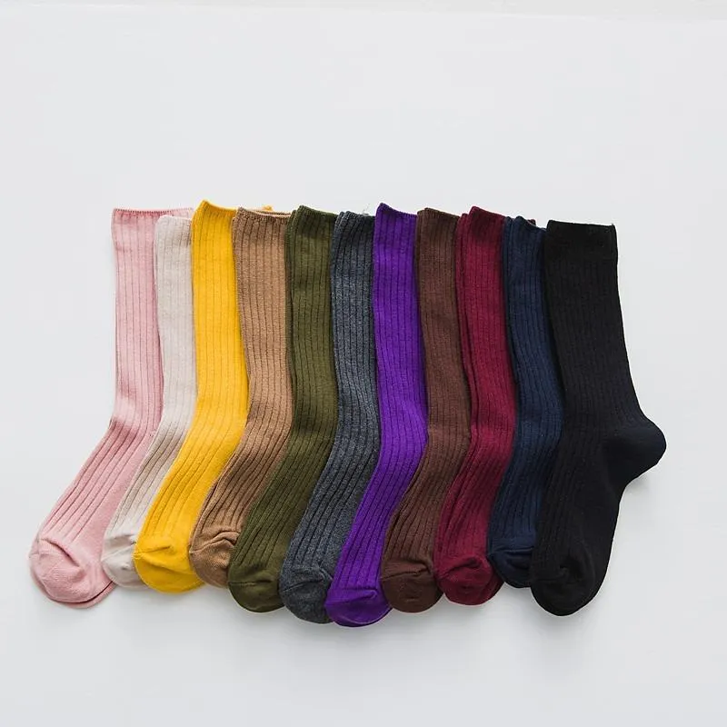 Calzini e calzetteria giapponese Harajuku RetroHigh donna cotone sciolto scuola ragazze stile coreano maglia tinta unita lungo nero rosa DesignerSocks