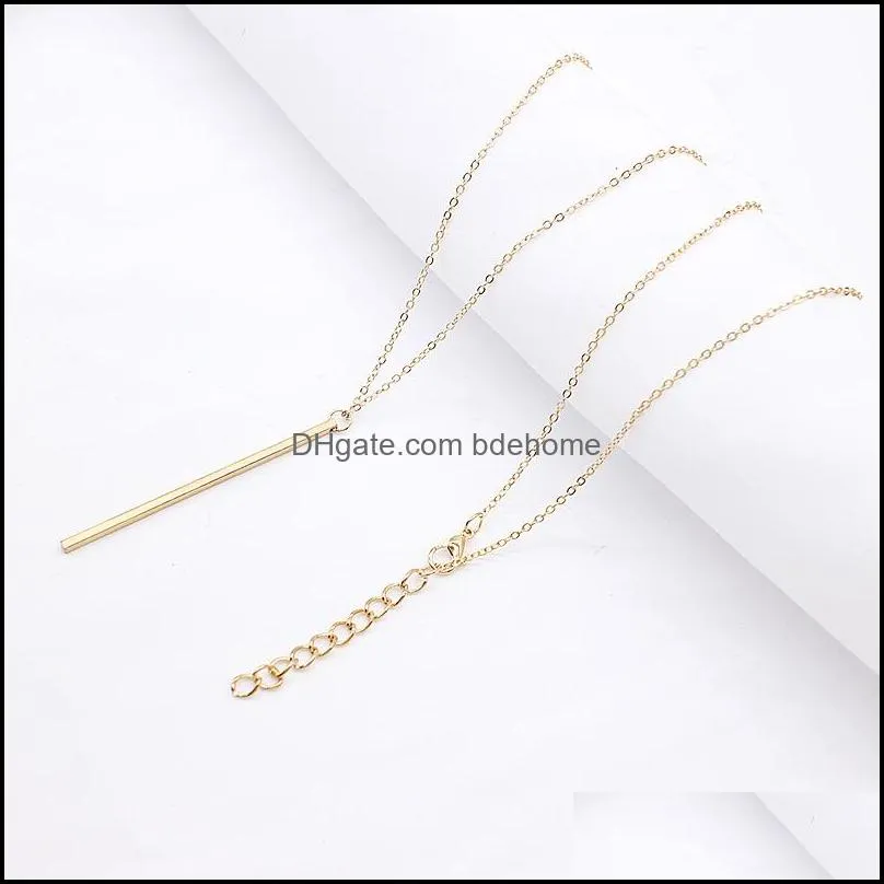 simple fashionable simple and exquisite lasso vertical bar necklace
