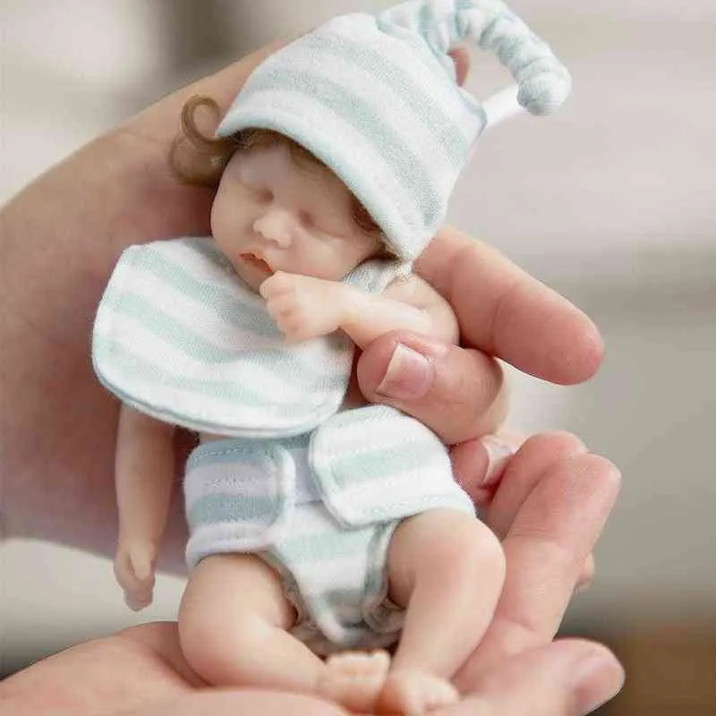 6 Inch Mini Reborn Silicone Reborn Dolls Finished Rebirth Baby