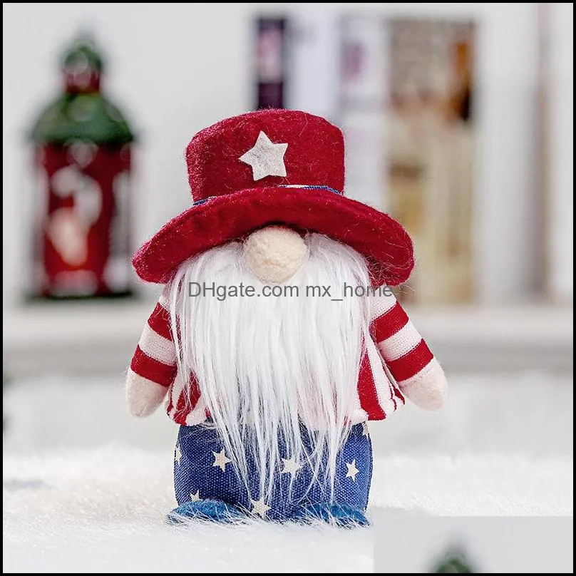 us national day decorations doll cute christmas party faceless gnomes plush stuffed toys cap window ornaments mxhome