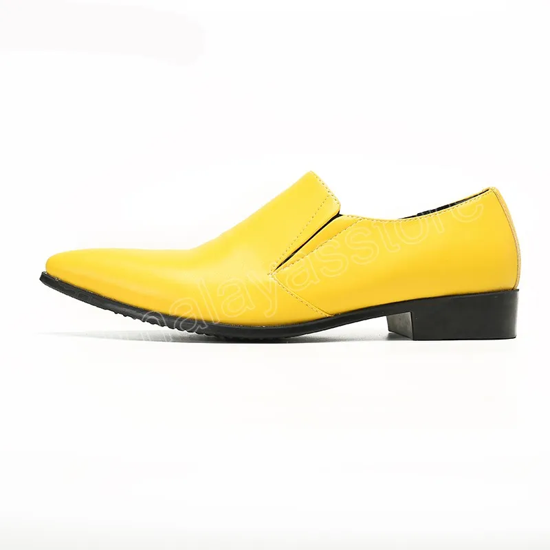 Bright yellow mens dress shoes sale