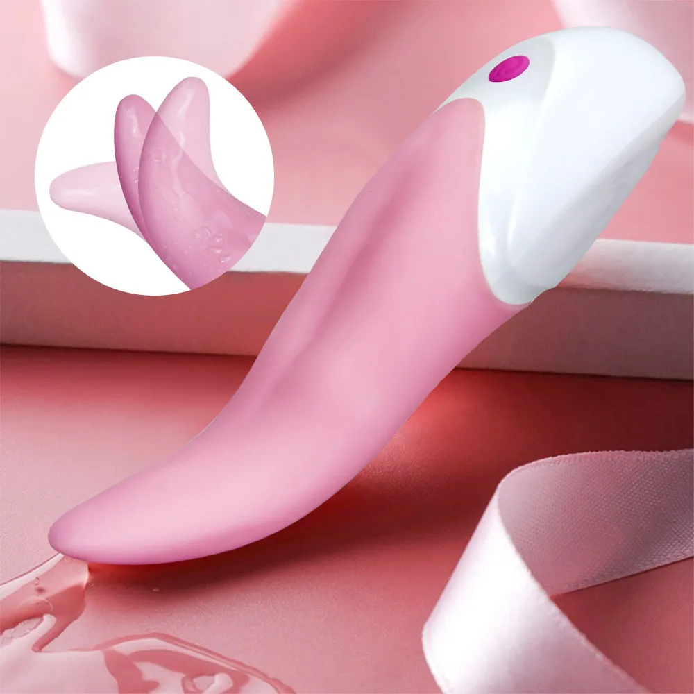 Female Vibrator Tongue Vibrating Nipple Massager Clitoris Stimulator Oral sexy vagina Licking Vibrators for Women Adult Supplies