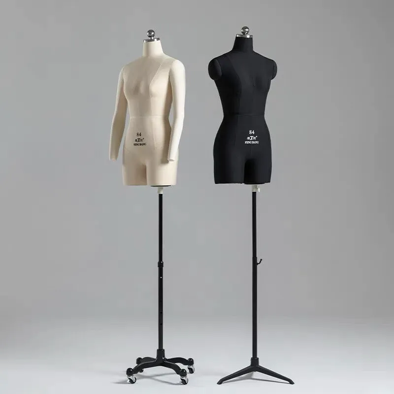Dalgalı Manken Kesme Kadın Modeli Standart Giyim Tasarım Öğretim Baskı Modeli Ekran Ekilebilir