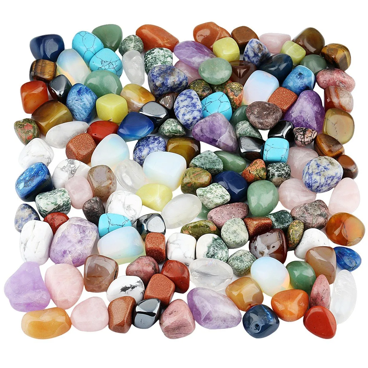 Hängen Mookaitedecor 1lb Tumbled Stones Polerade kristaller Läkande Reiki Chakra Wicca blandade AMZLP