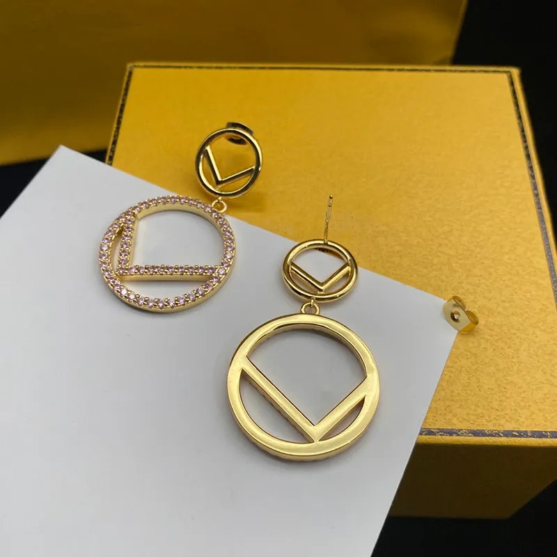 Designer damese hoepel oorbellen mode goud diamanten hoepels oorbel vrouwen luxe grote cirkel oorbellen sieraden unisex f earring studs 2207162d