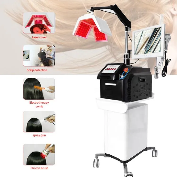 Máquina de crecimiento de cabello con láser de salida de fábrica Sistema de crecimiento de cabello con láser de diodo de 650 nm